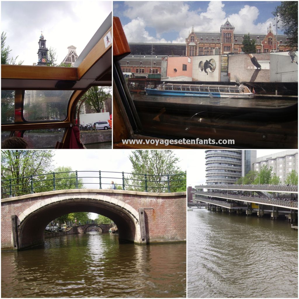 Amsterdam en famille: visiter canaux en bateau