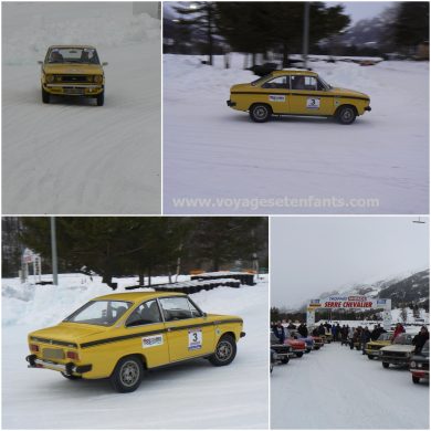 Courses de voitures historiques en famille