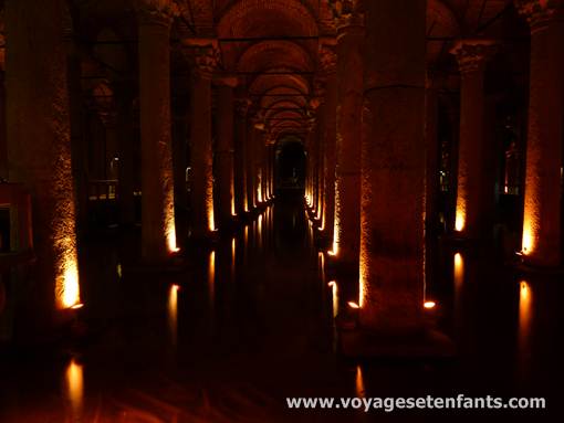 Istanbul Citerne basilique avec enfants ados Turquie en famille guide voyage | Blog VOYAGES ET ENFANTS