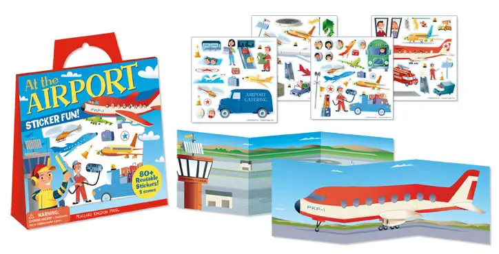 Sticker avion aéroport jeu de voyage enfant 10 jeux de voyage pour enfants cadeaux Noel inside | Blog VOYAGES ET ENFANTS