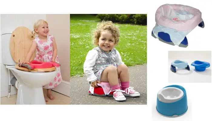 Pot de voyage 2-en-1 Pot portable pour les tout-petits Pliable Enfants  Formation Siège de toilette pour garçons Filles Bébé Porter Pot Pots  Voiture Chaise pot pour Campi