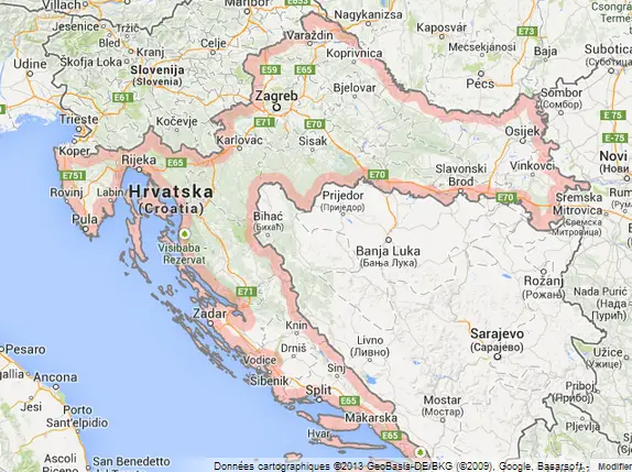Carte de la Croatie - Cartes et informations sur la Croatie