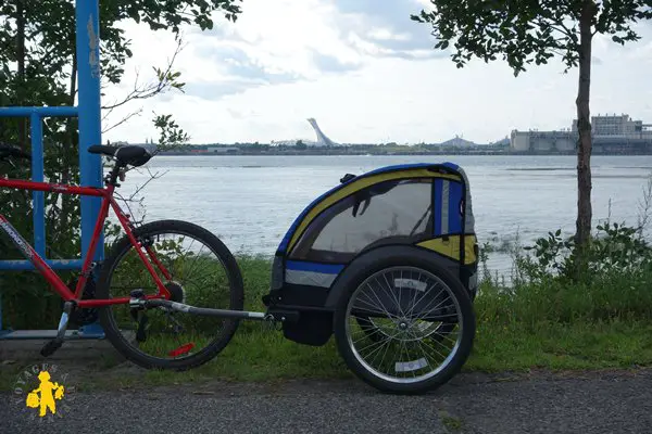 201308 Gaspésie 47 Vélo avec bébé test remorque à Montréal Canada | Blog VOYAGES ET ENFANTS