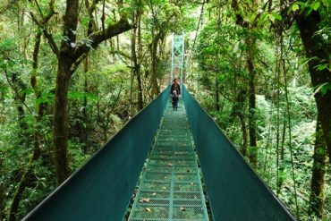 Voyage Costa Rica en famille pont se singe avec enfant