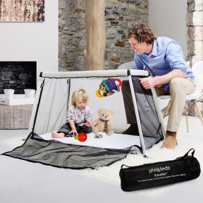 Lit voyage Traveller Phil Teds lit parapluie le plus compact test et avis | Blog VOYAGES ET ENFANTS