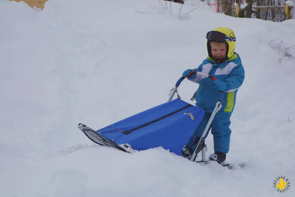 Luge En Bois Escargot Enfant Avec Lattage Traineau  Hiver Sport Ski Froid Neige 