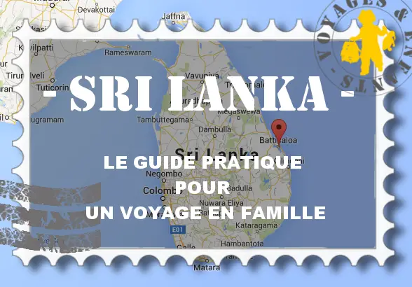 Carte Sri Lanka guide pratique voyage famille pin