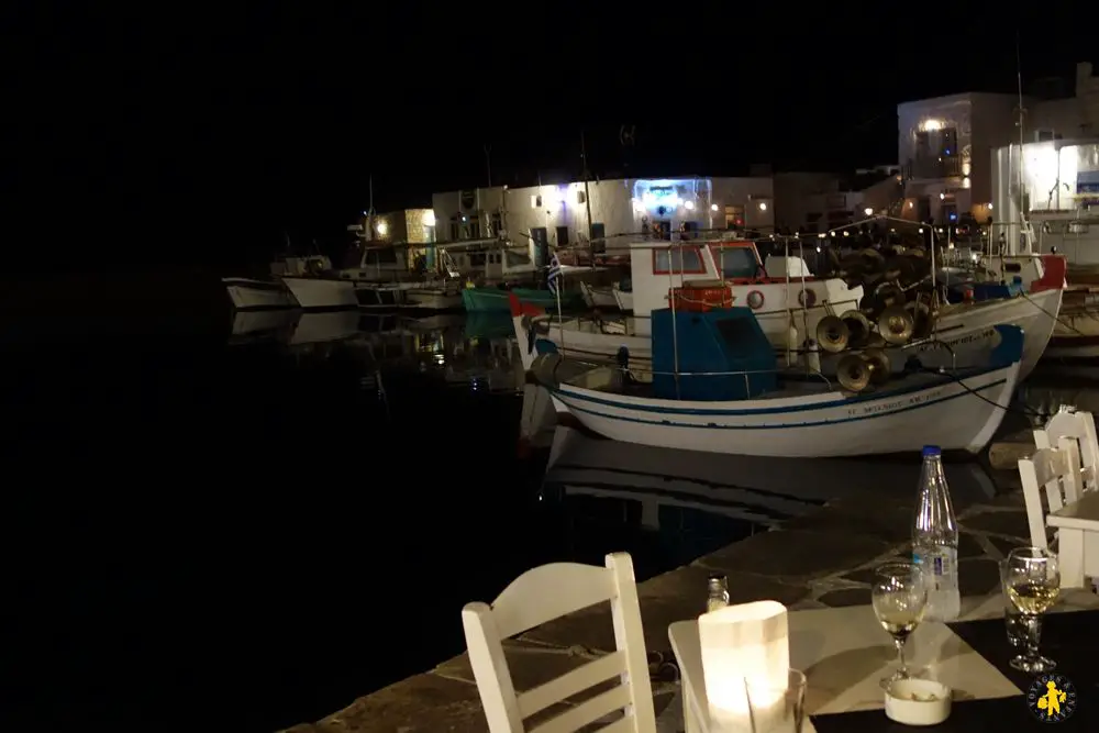 Paros Naoussa de nuit en famille Les Cyclades en famille Paros Mikonos Naxos Amorgos