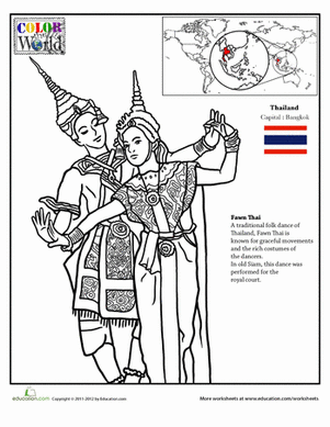 Colriage personnage thailande Thaïlande pour enfant bricolage coloriage jeux | Blog VOYAGES ET ENFANTS