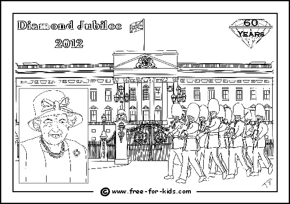 diamond jubilee colouring page thumbnail2 Angleterre Londres bricolages coloriages pour enfant |