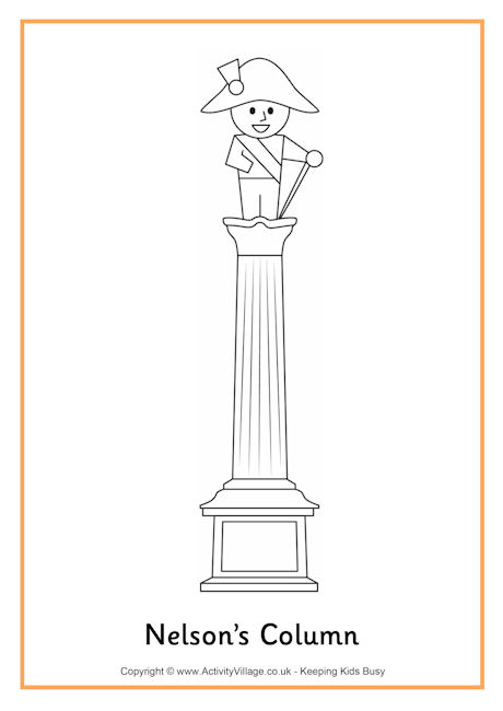 nelsons column colouring page 460 2 Angleterre Londres bricolages coloriages pour enfant |