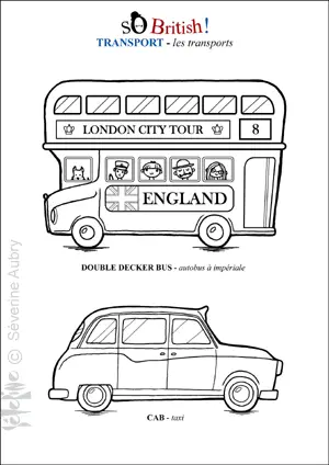 transport Angleterre Londres bricolages coloriages pour enfant |