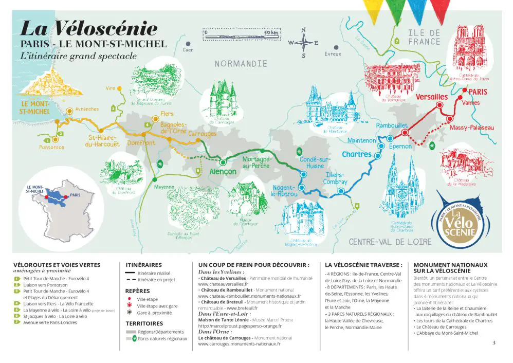 CarteDessinVeloscenie2016 Veloscenie en famille visite et activité | Blog VOYAGES ET ENFANTS