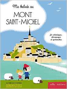 Ma balade au mont St Michel coloriage autocollant