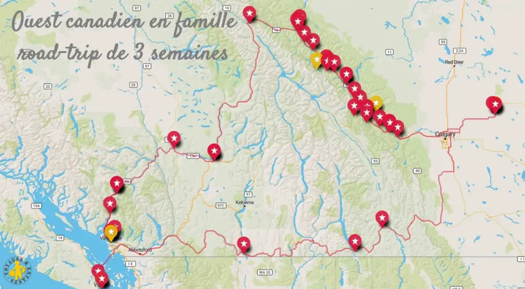 itinéraire Ouest Canadien en famille 3 semaines Ouest Canadien itinéraire conseil budget en famille