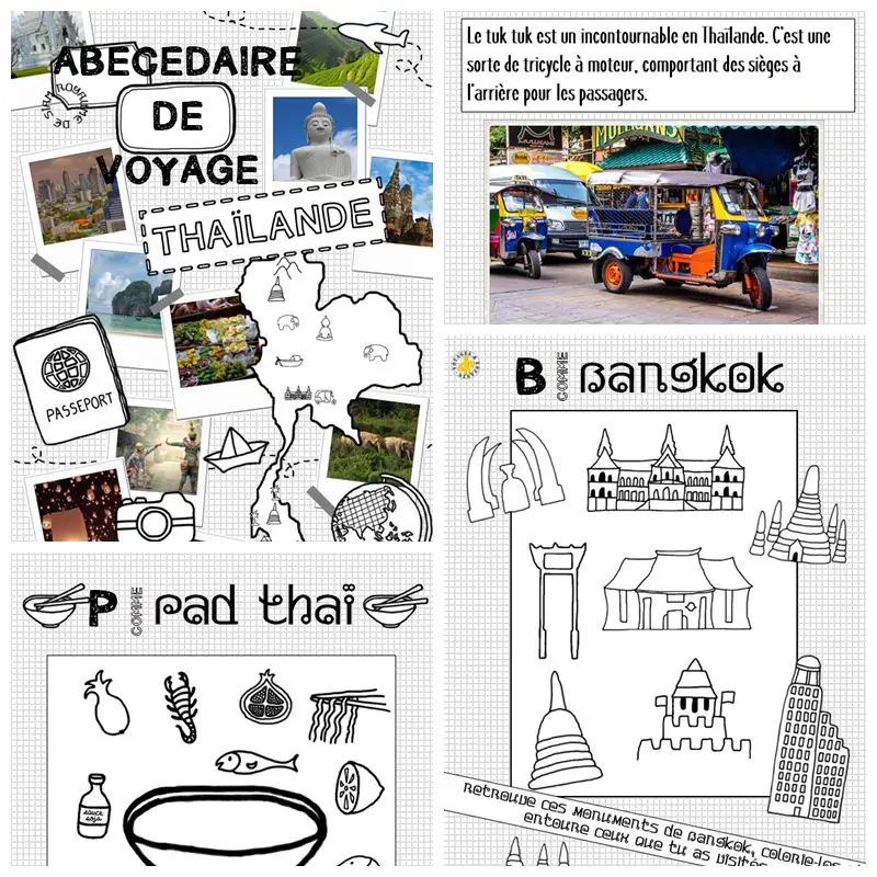 Photo Livre jeu Thaïlande pour enfant à télécharger | Blog VOYAGES ET ENFANTS