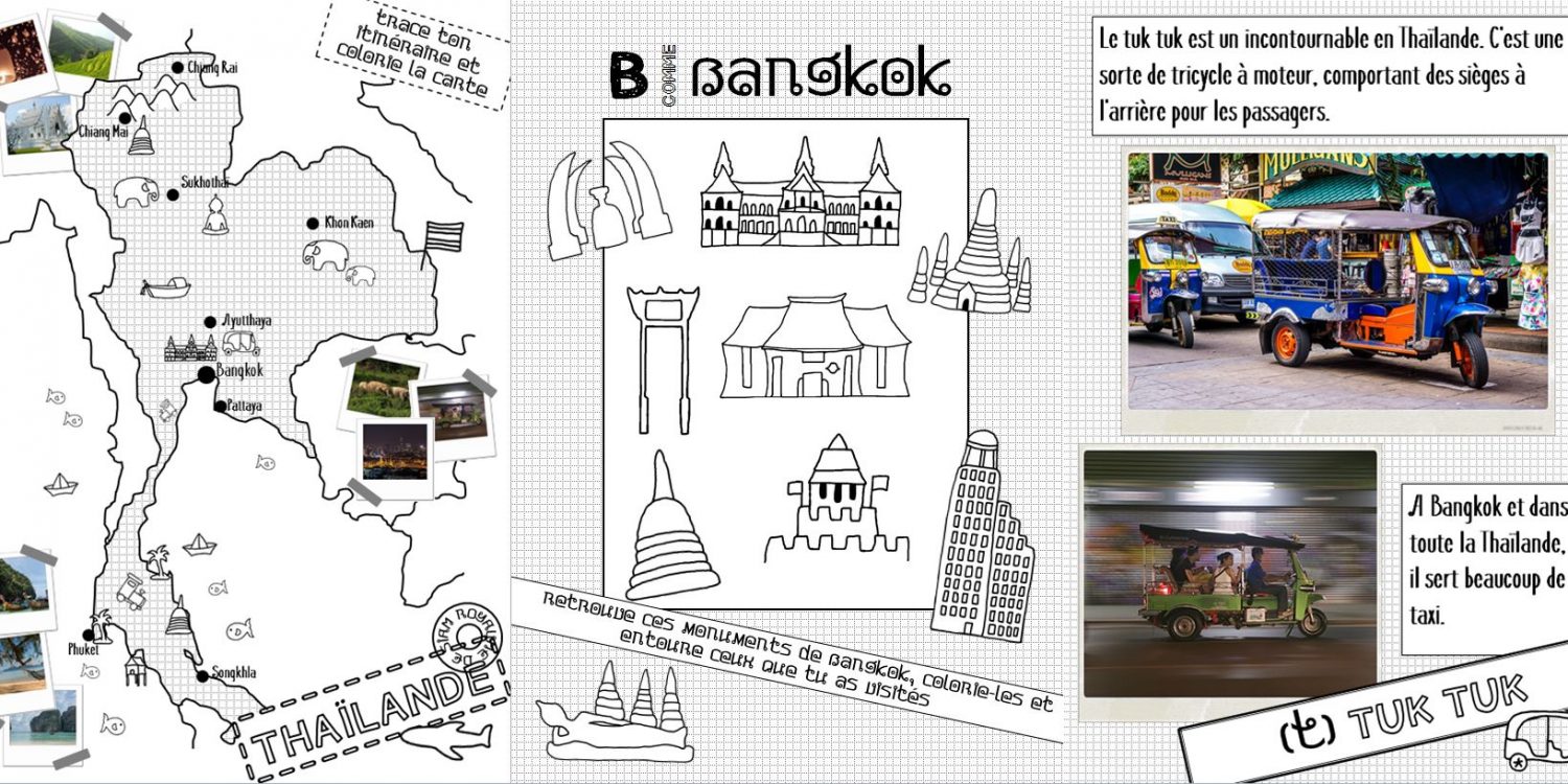 Carnet Thaïlande pour les enfants téléchargeable