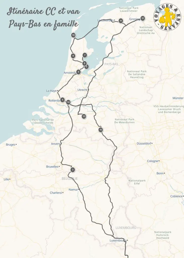 Itinéraire voyage Pays-Bas en camping-car