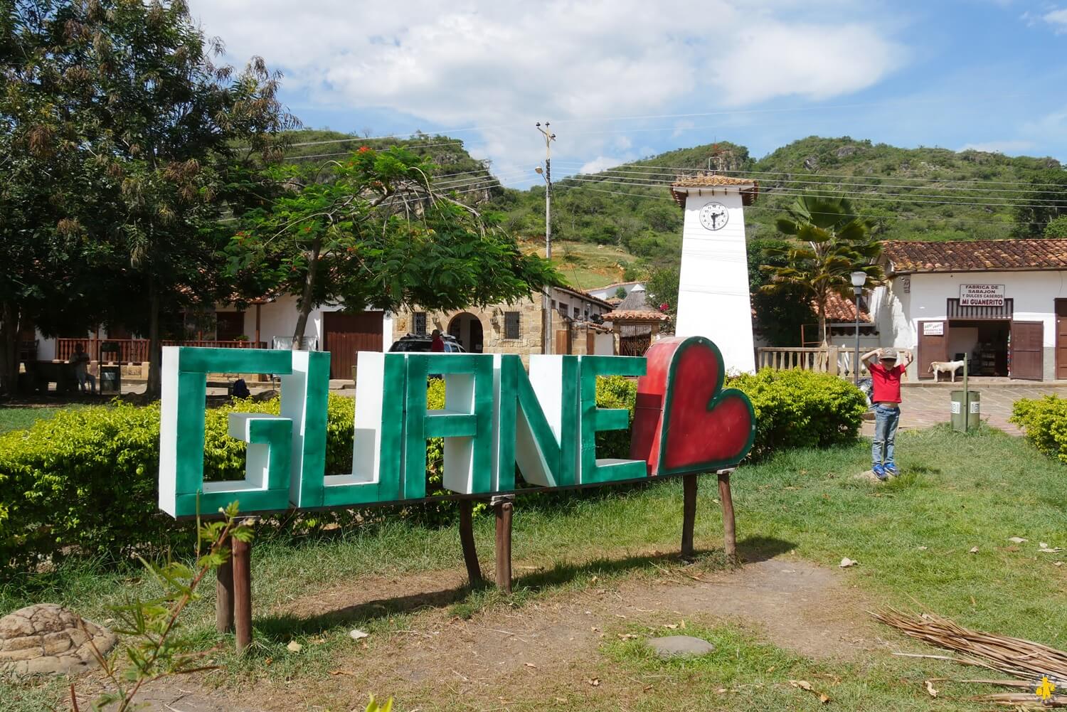 plus beaux villages colombiens Guane en famille