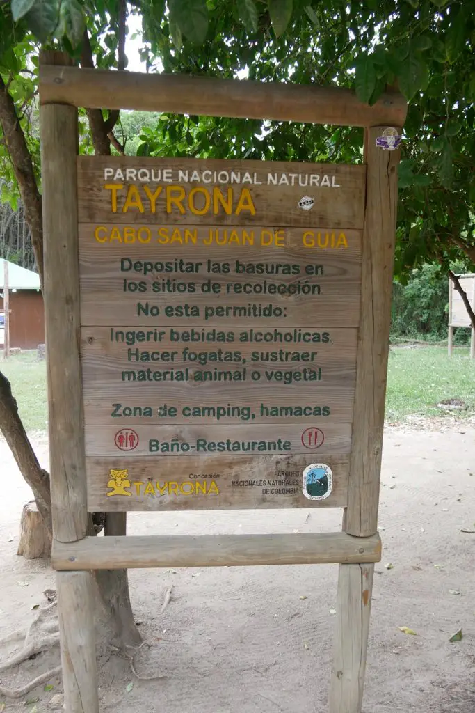 visite parc Tayrona: conseil famille