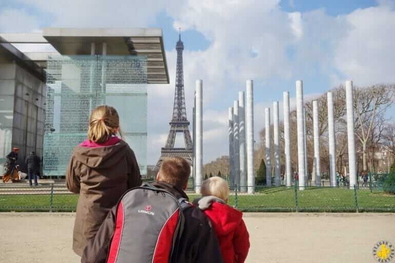 Visiter Paris en famille Tour eiffel et Trocadéro Voyages et Enfants le blog vacances et voyage en famille