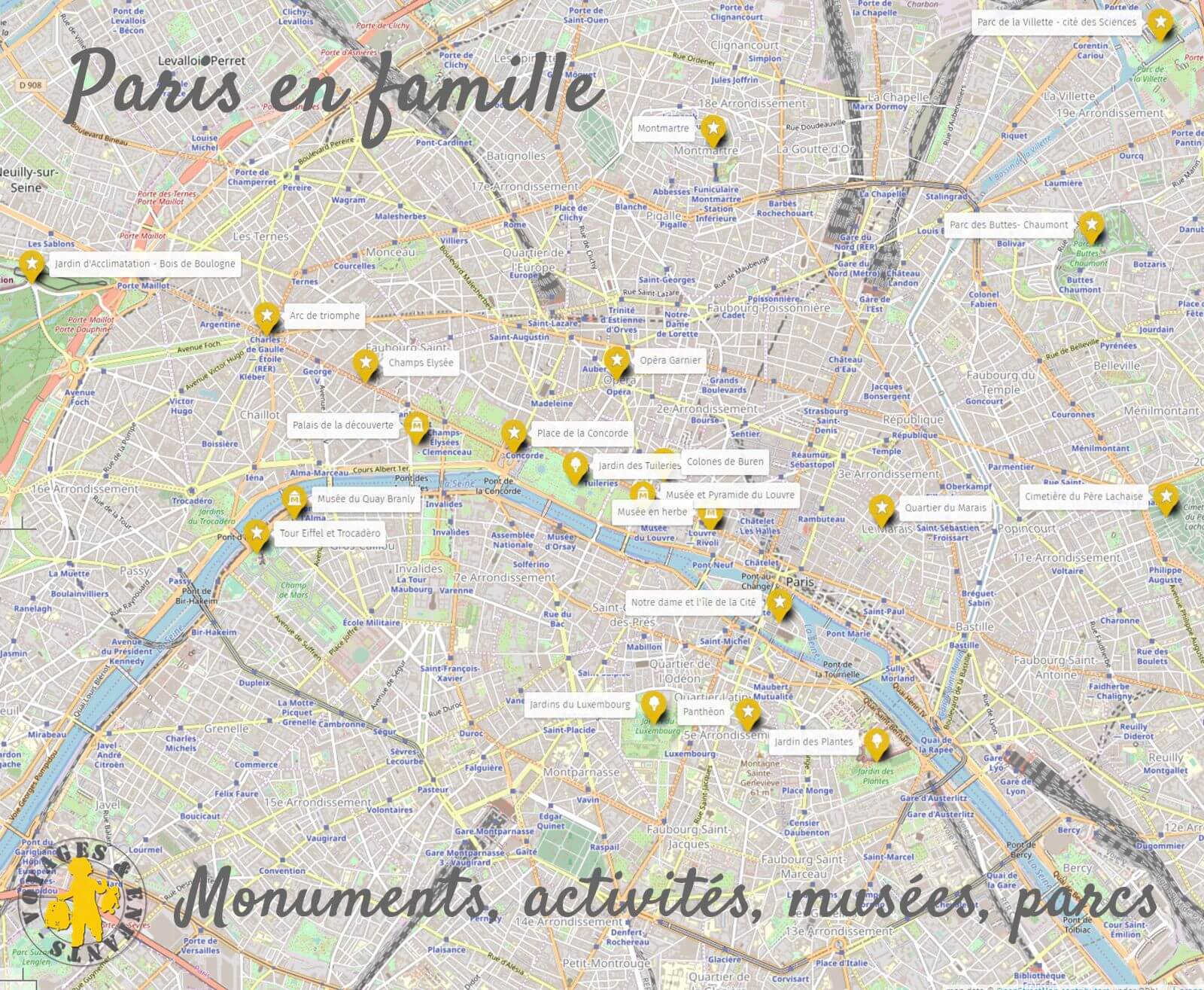 Visiter Paris En Famille Carte Voyages Et Enfants