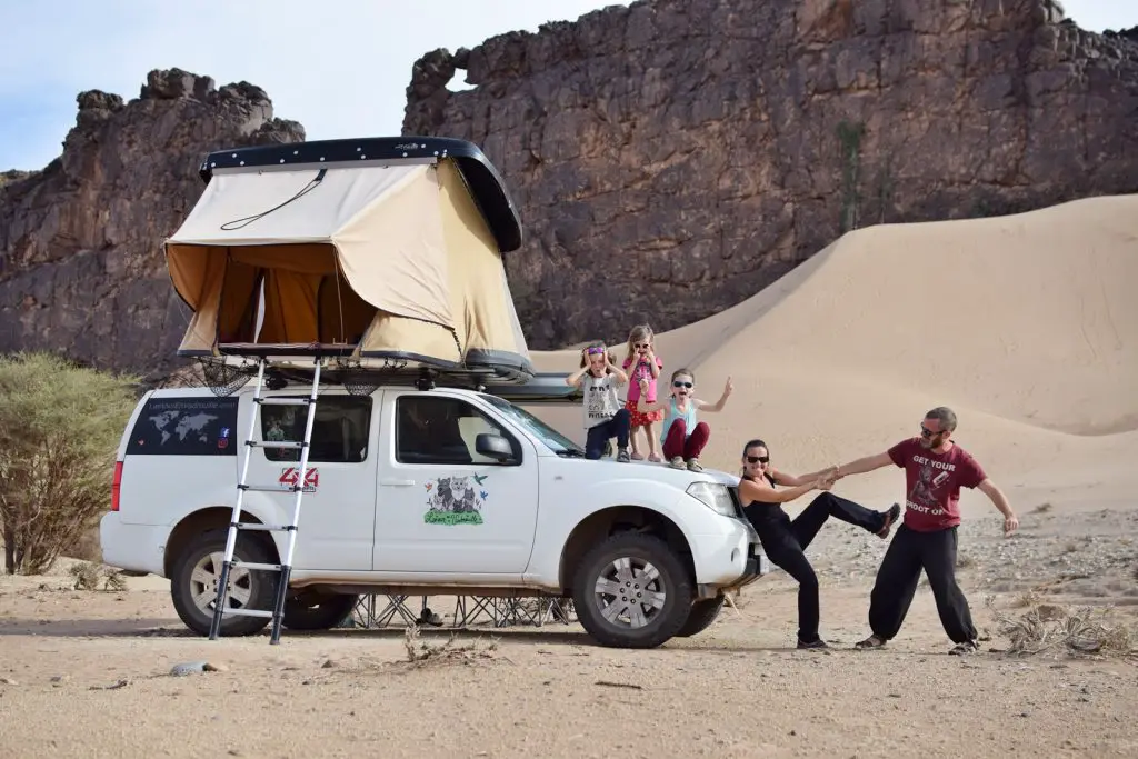 Maroc en famille en 4x4 Road trip Maroc en 4x4 en famille et tente de toit |