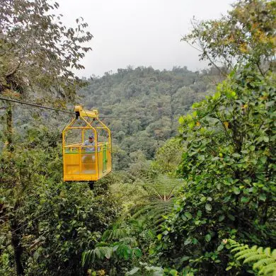 Tarabita Mindo en famille Nord Equateur