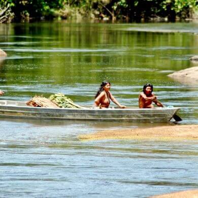 Fleuve Amazonie pirogue Guyane