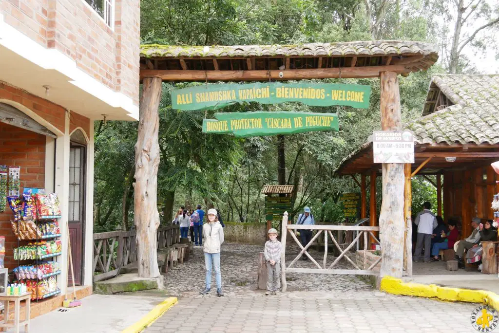 Parc Peguche cacscade Otavalo Nord Équateur Mindo Mitad del Mundo Otavalo en famille | Blog VOYAGES ET ENFANTS