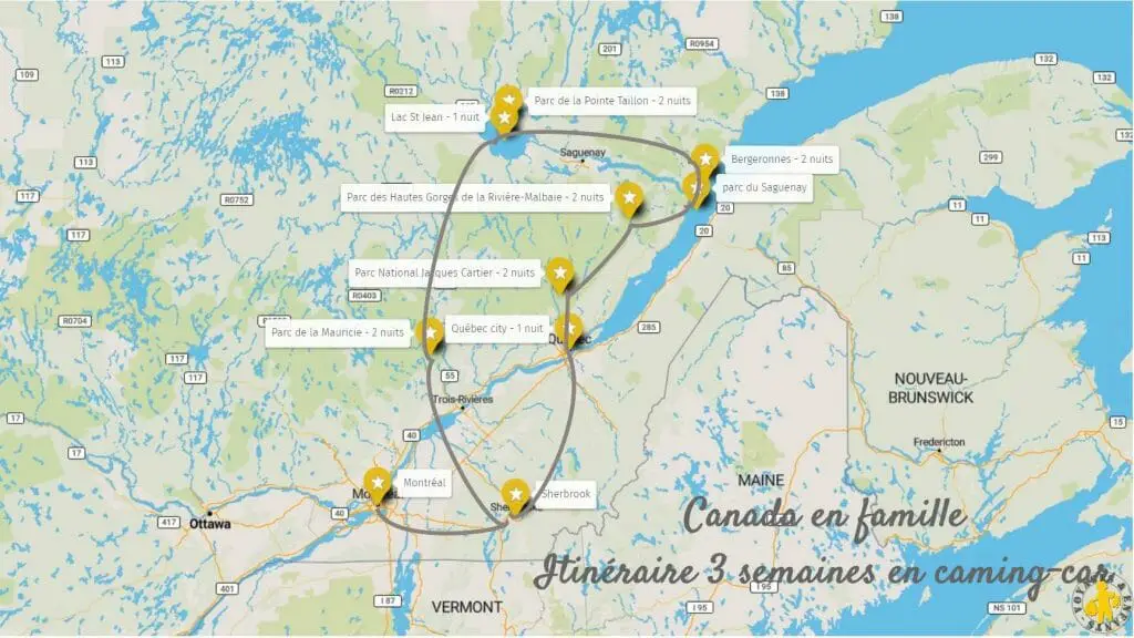 Road-trip Canada en famille 3 semaines en camping-car Québec