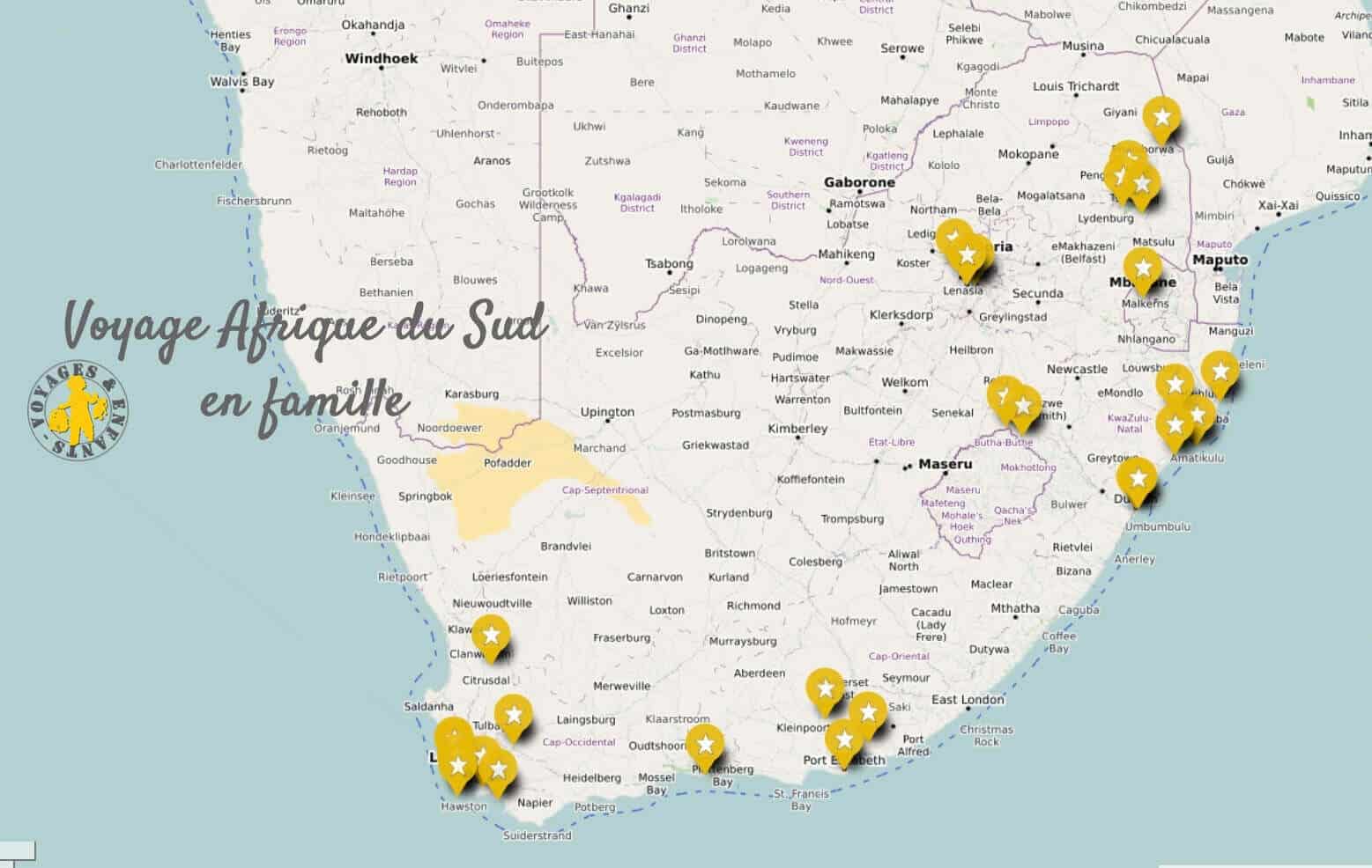 Voyage Afrique du Sud en famille : itinéraires, guides