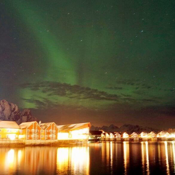 Norvege en hiver aurore boreale