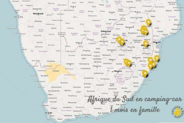 Afrique du Sud en camping-car carte itinéraire