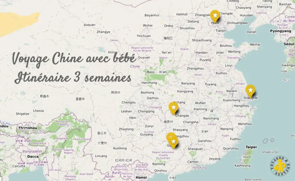 Itinéraire voyage Chine avec bébé 3 semaines Voyage en Chine avec bébé | Blog VOYAGES ET ENFANTS