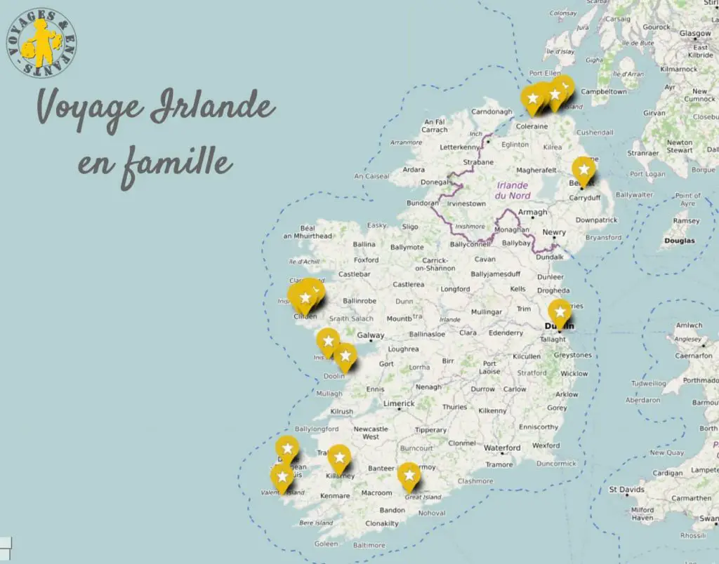 Voyage Irlande en famille guide, itinéraires avec enfant