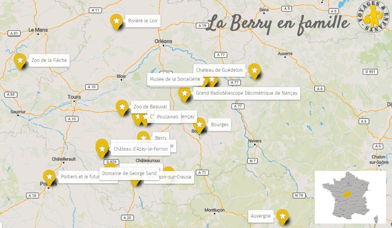 Carte vacances berry en famille