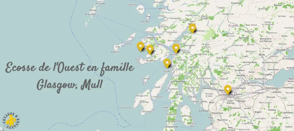 île de Mull et Glasgow en famille carte Glasgow et île de Mull en famille | Blog VOYAGES ET ENFANTS