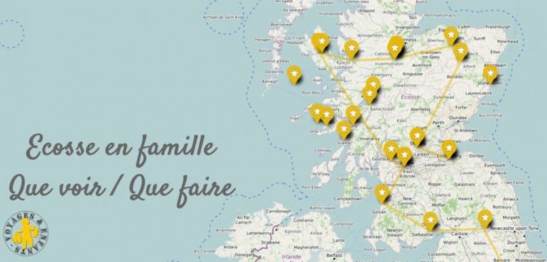 Voyage Ecosse en famille carte que voir en