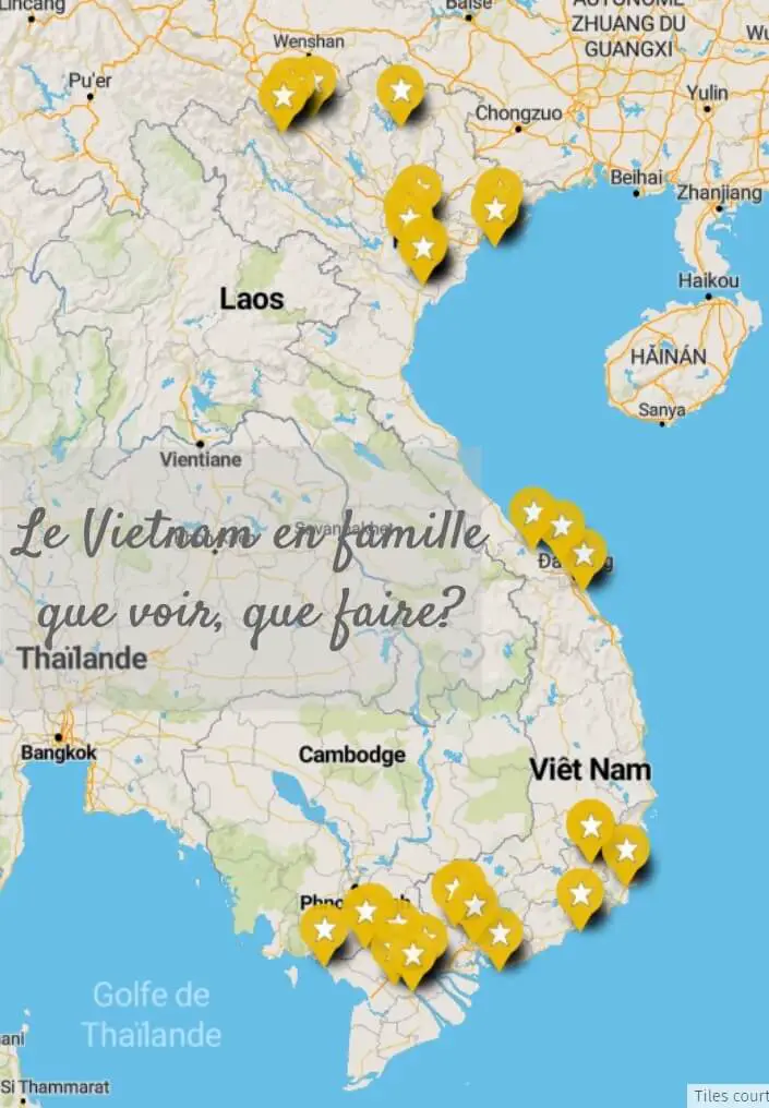 Carte voyage vietnam famille que voir