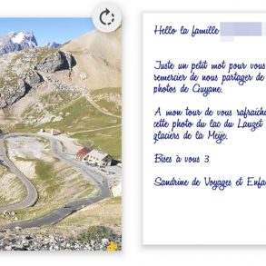 Carte postale en voyage avec mypostcard Envoyer des cartes postales avec Mypostcard test