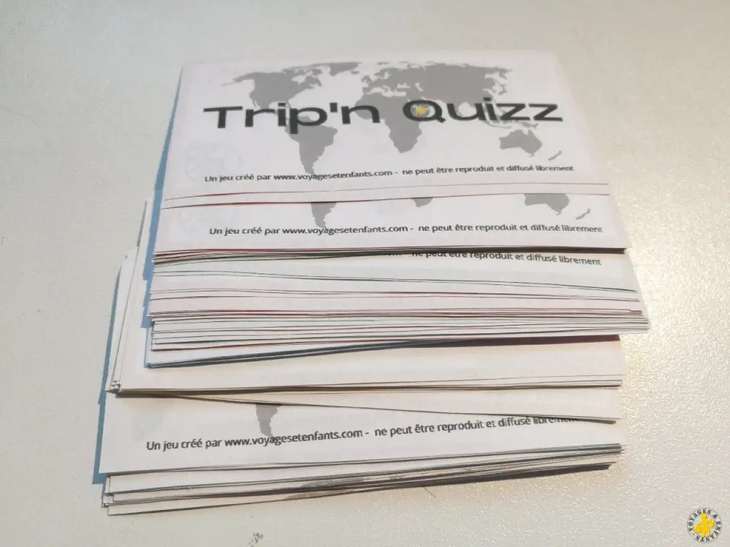 Jeu voyage Tripn Quizz pdf à imprimer | VOYAGES ET ENFANTS