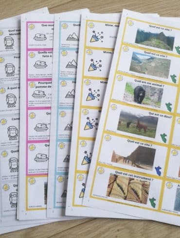 Livret jeu pdf Pérou enfant