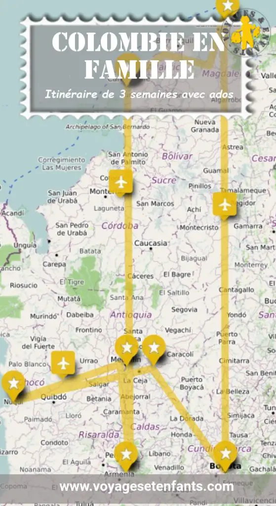 Itinéraire 3 semaines Colombie en famille VOYAGES ET ENFANTS