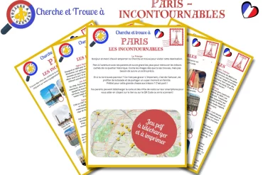 Jeu de piste Paris Cherche et Trouve pdf pour enfant