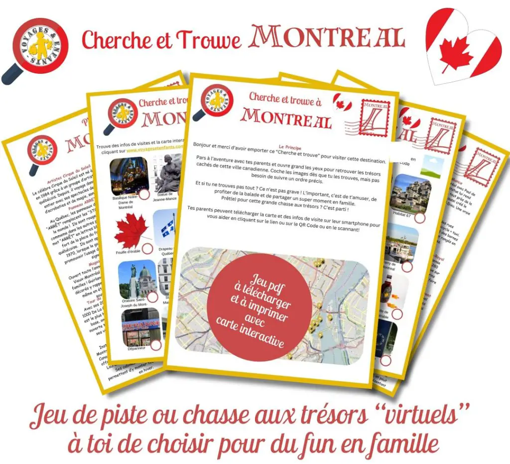 Notre visite familiale de Montréal 3 Jeu pdf Montreal enfant