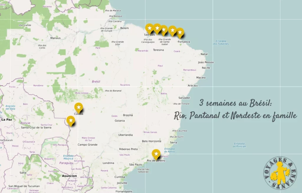Itinéraire Brésil : Nordeste et Pantanal en famille 1 Pantanal et Nordeste en famille itineraire 3 semaines bresil
